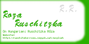 roza ruschitzka business card